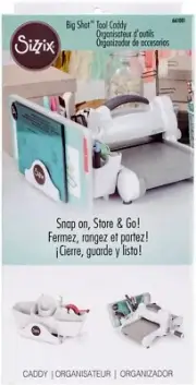 Sizzix White Tool Caddy #661081 Retail $28.99 snaps on/off Big Shot machines