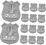 BESTonZON 20pcs Cosplay Props Police Badge Police Badge Prop Halloween Supplies Party Supplies Small Brooch Decoration Cosplay Accessories Party Decoration Grey Plastic