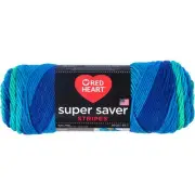 Red Heart Super Saver Yarn-Cool Stripe E300B-4967