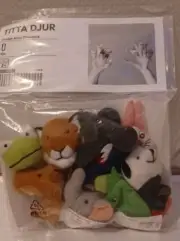 IKEA Titta Pack Of 10 Finger Puppets Bunny Panda Bear Leopard Frog New Sealed