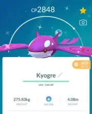 Shiny Kyogre in 2018 - Trade 20kStardust - Read description - SALE