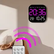LED Large Adjust Remote Control Temperature Date Week Display Digital Wall Clock