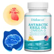 Antarctic Krill Oil Omega-3 Capsules - Supports Brain, Heart And Immune Health
