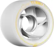 RollerBones Turbo Speed/Derby Roller Skate Wheels w/Clear Aluminium Hub (8 Packs)