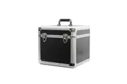 Alston Durable Aluminium DJ Record Storage Lockable Flight Case-Holds 100 Albums Hard Carry Case 12 inch Vinyl LP Box Tough Heavy Duty Black