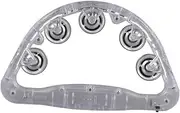 Vaguelly 2Pcs Light Up Tambourine Handbell Neon Party Accessories for Disco Ktv Bar and Play Flashing Rattle with Parts for Dancing and Entertainment