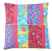 16" Indian Patchwork Floral Kantha Cushion Cover Handmade Cotton Pillow Case Art
