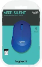Logitech M331 Silent Plus Wireless Bluetooth Mouse Blue Precise Control DPI 1000