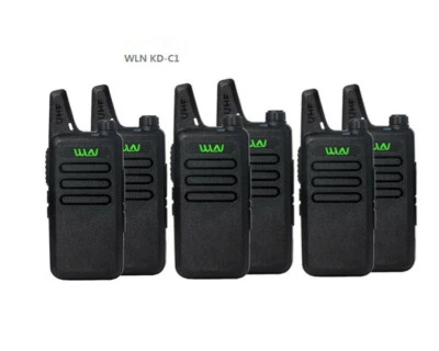 6pcs WLN KD-C1 Mini Wiress Walkie Talkie UHF Handheld Two Way Radio station