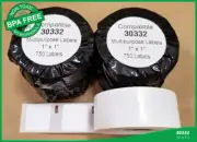 50 Rolls DYMO® 30332 Multipurpose White 1x1 Labels 330 400 450 Twin Turbo Duo