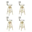 Levede 4x Swivel Bar Stools Kitchen Stool Chair Barstools Velvet Padded Seat