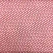 1/2 Yard Peter Pan Fabrics Quilting Material Pink White Sprigged Calico Leaves