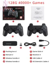 X2 Plus HD Controller Game Stick Wireless Video Game Console For N64/PSP/PS1/GBA