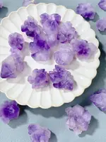 天然紫水晶原石擺件烏拉圭紫晶簇礦石標本魚缸造景吊墜發簪配飾