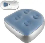 WOTPCRD Booster Seat Bath Spa Pad, Inflatable and Water-Filled Spa and Hot Tub Booster Seat Pad Hot Tub Pillow Hot Tub Spa Cushion Purpose Massage Cushion Replacement Spa Cushion Booster Seat (Blue)