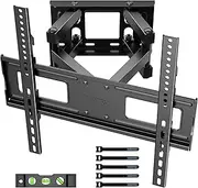 BONTEC TV Wall Mount for 23-70 Inch LED LCD Flat & Curved TVs, Swivels Tilts Extends Double Arm Full Motion TV Wall Bracket Holds up to 45kg, Includes HDMI Cable, Spirit Level, Max VESA 400x400mm