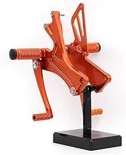 Motorcycle Rearset Footpeg DK 125 200 390 RC250 RC390 RC125 2011 2012 2013 2014 2015 2016 2017 Adjustable Foot Pegs Pedal Rearsets Footrest Motorcycle Rider Pegs(Orange)