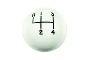 Hurst Classic Shifter Knob 4 Speed White High Gloss 3/8"-16 Thread Size