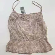 NWT BCBGMaxAzria Lace Peplum Cami with adjustable Straps