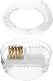 FRCOLOR Nail Polisher Drill Bits Cleaning Kit Nail Art Tools Nail Bit Cleaning Manicure Drill Bit Case Nail Drill Bit Cleaning Brush for Nail Drill Nail Drill Brush Transparent Plastic