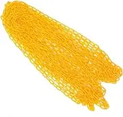 Veemoon 910M Caution Plastic Safety Chain Yellow Barrier Chain for Crowd Control High Visibility Safety Barrier for Indoor Outdoor Use Plastic Links for Traffic Control