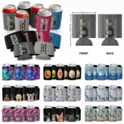 6 pcs Can Bottle Cooler Wrap Sleeves Collapsible Holder for Soda Beer Can Drink