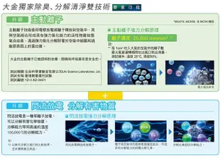 【DAIKIN大金】15.5坪美肌保濕雙重閃流放電空氣清淨機 MCK70VSCT-W