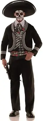 Underwraps Day of the Dead King Death Sugar Skull Adult Mens Halloween Costume