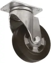 RS Pro HEAVY DUTY SWIVEL CASTOR 200mm 145x110mm 460kg Aluminium Hub,Rubber Tyre
