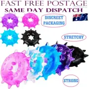 Donut Penis Cock Ring Silicone Erection Aid Sex Toy For Men Adult Stretchy Balls