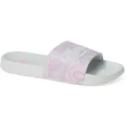 Mambo Kids Wavy Print Slides - Pink & White