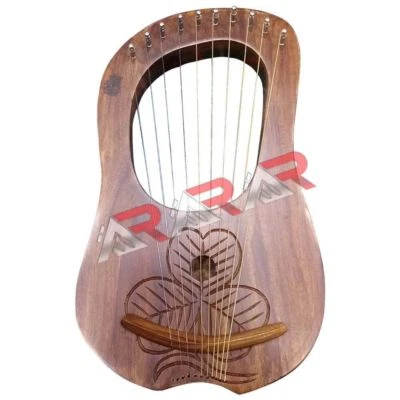 New Lyre Harp Rose 10 Metal Stings Engraved Shamrock Harp Design/Lyre Harfe/Lyra