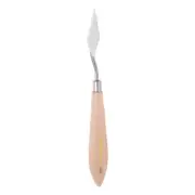 No.5 Painting Palette Knife Stainless Steel Pointy Spatula Beech Wood Handle