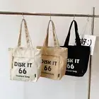 Large Capacity Canvas Bag Commuting Bags Shoulder Bags New Letter Tote Bags