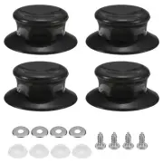 4pcs Pot Pan Lids Replacement Knob, Plastic Pan Cover Holding Handles, Black