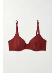 [Eres] Eres - Ilona Stretch-jersey Underwired Soft-cup Bra - Claret - 32B 32 B Burgundy