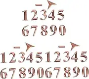 3 Sets Stylish Decorative Number Sign Electroplated Arabic Numerals for Doors Hotels and Offices House Numbers for Outdoor Use Easy Installation Durable Weather Resistant