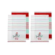 Ladelle Australiana Aussie Animal Christmas Set of 4 Cotton Kitchen Towels