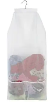 Hanging Long Mesh Laundry Hamper,Narrow See-Through Mesh Laundry Basket with ...