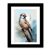 Sparrow Artwork Art Framed print
