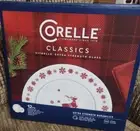 Corelle RUDOLPH REINDEER 12pc Dinnerware Set Red Snowflake White Made In USA NEW