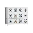 Storage Cabinet Chest With 6 Drawers In White