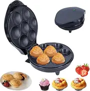 Electric Mini Pie & Quiche Maker, Nonstick Baker Cooks, Double-Sided Heating, LED Indicator, Non-Slip Feet, Non-Stick Pancake Maker, for Baking, Snacks Desserts