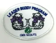 PATCH GSA Girl Scouts Leader Buddy Program Cats Purple Bows Kittens