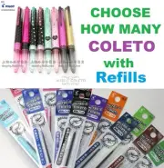 Coleto CHOOSE HOW MANY+COLORS! Pilot HI-TEC-C Pen w/ 4 refills each! 4in1 Japan