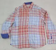 Tommy Bahama Mens Long Sleeve Shirt Medium M T321932 Linen Off The Grid Geranium