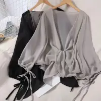 在飛比找momo購物網優惠-【D.studio】韓版寬鬆防曬外套(上衣女裝衣服 外套薄外