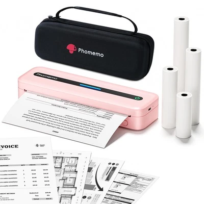 Portable Printers Wireless for Travel,M832 Thermal Inkless Bluetooth Mobile P...