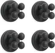 YQkangzhu 4Pcs Wall Hooks Toothbrush Holders, Multi-Purpose Silicone Key Hanging Holder, Wall Mounted Single Razor Holder for Shower, Self Adhesive Towel Hook, Plug Holder for Bathroom Kitchen Office