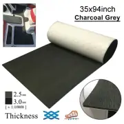 Charcoal Grey EVA Foam Boat Flooring Mat Marine Decking 240x90cm with Adhesive